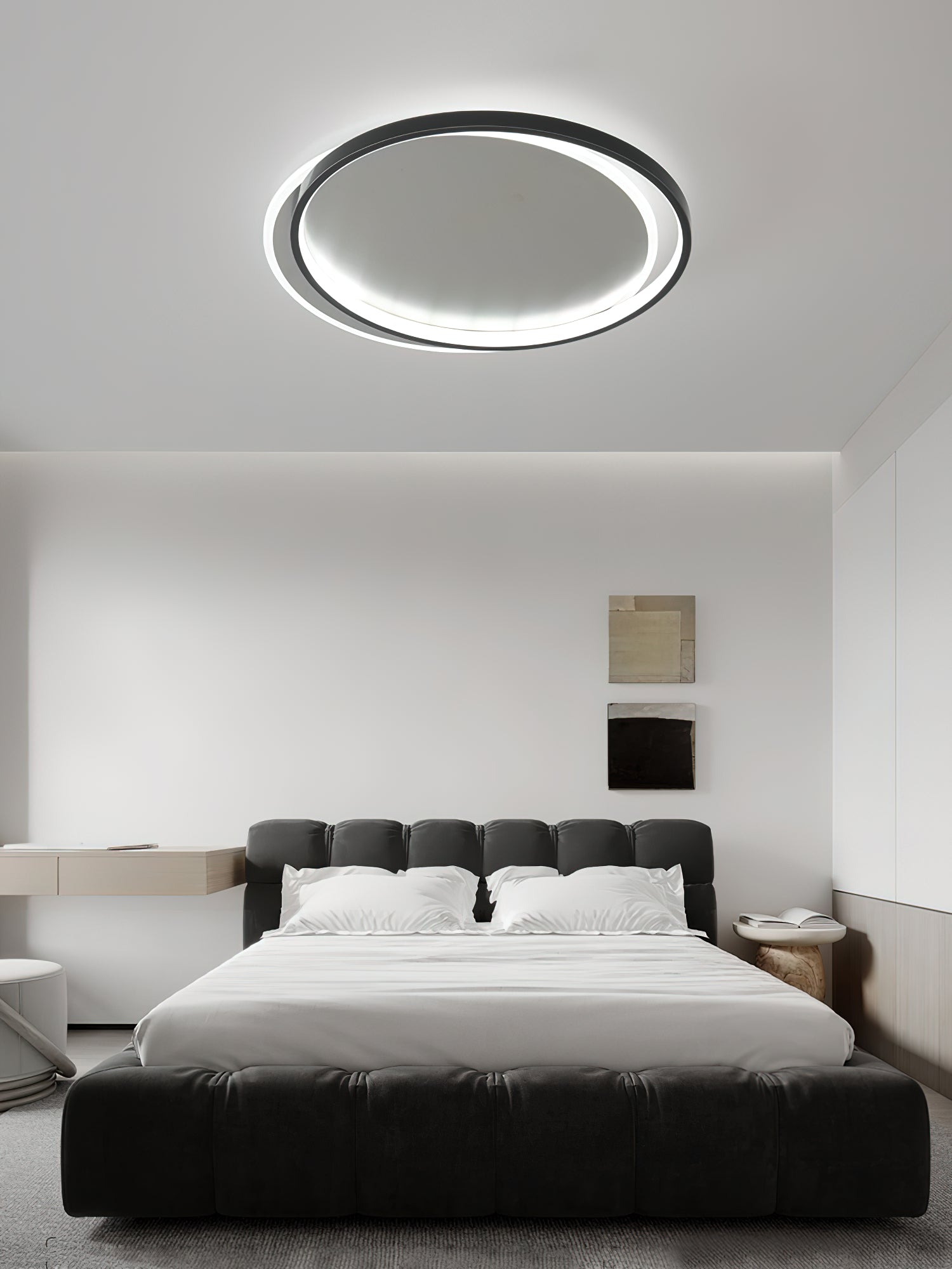 Double Layer Copper Ceiling Light Fixture - Modern Industrial Pendant Lighting for Living Room, Dining Room, Kitchen & Bedroom