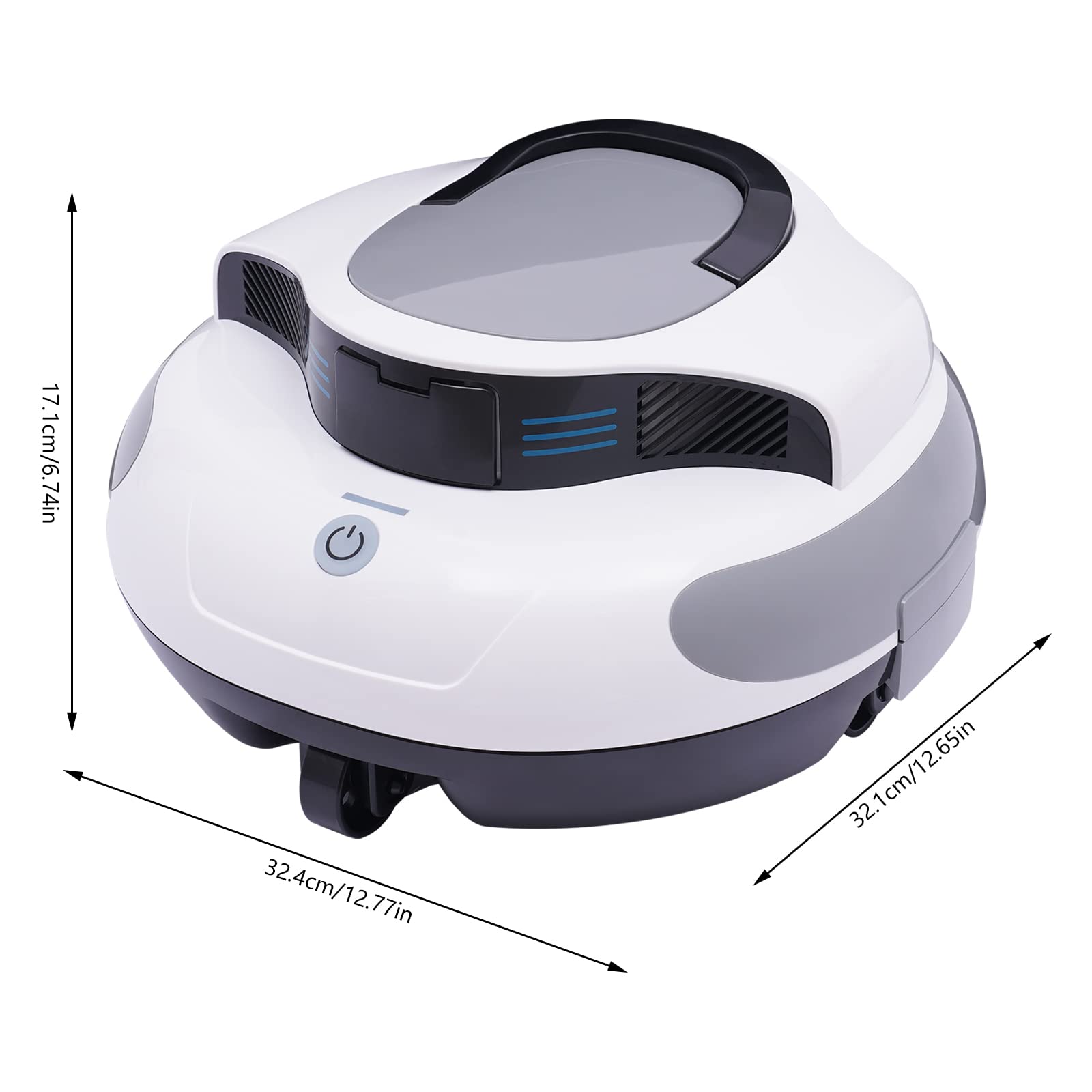 CNCEST 75-Minute Cordless Robotic Pool Vacuum Cleaner with Dual Brushless Motor | IPX8 Waterproof Automatic Pool Cleaner for In-Ground & Above-Ground Pools | Ideal for Flat Bottom Pools, Daily Maintenance & Seasonal Cleaning