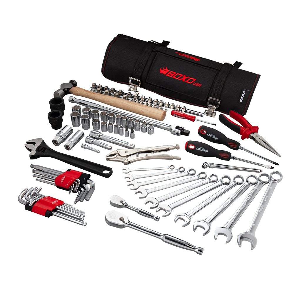 BOXO USA UTV Tool Roll - Heavy Duty Universal Tool Kit for Side by Side, Polaris RZR, CanAm Maverick, UTV, Truck & Off-Road Vehicles | Waterproof Storage for Trail Riding, Camping & Outdoor Adventures