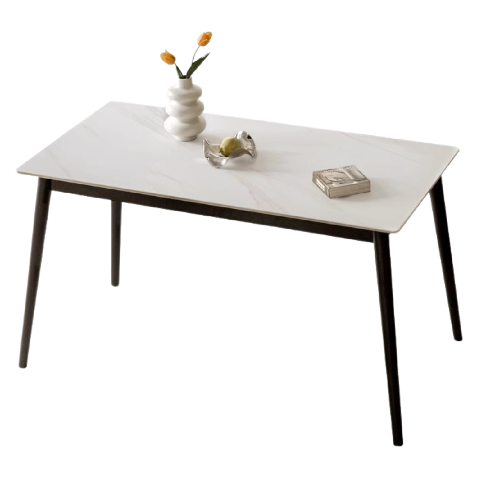 47.2x29.5x29.3 inch / 120x75x74.4 сm / Black Color top White color / Dining table