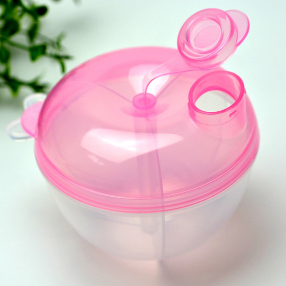 3-Compartment Baby Milk Powder Dispenser - Leak-Proof, Non-Spill Formula Container with 3 Color Options | Perfect for Travel, Daycare & On-the-Go Feeding