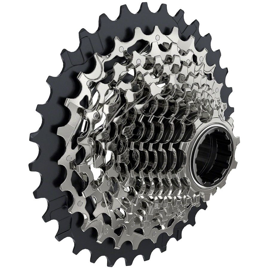 SRAM Force AXS XG 1270 Cassette - 12 Speed 10-33T Silver XDR Driver Body Compatible - High-Performance Drivetrain for Road & Gravel Bikes | Perfect for Racing, Endurance & Adventure Cycling