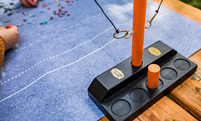 Premium Travel Hook n' Ring Game Set - Portable Outdoor Backyard Toss Game for Camping, Beach, Picnic & Tailgating Parties - Fun Lawn Yard Games for Adults & Kids