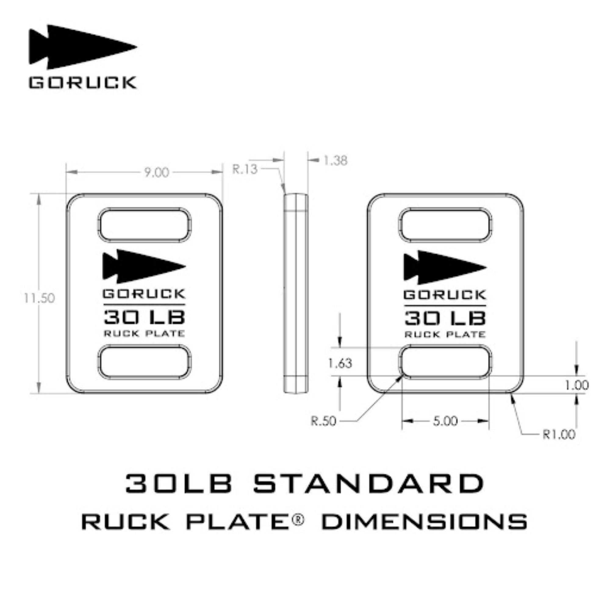 GORUCK Ruck Plates - 20LBS & 30LBS Weight Plates for Rucking, CrossFit & Strength Training | Perfect for Workouts, Hiking & Military Training