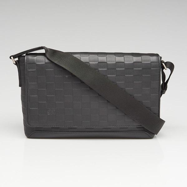 LV District PM Damier Infini Leather Onyx Crossbody Bag - Luxury Designer Handbag for Women, Perfect for Work, Travel & Everyday Use