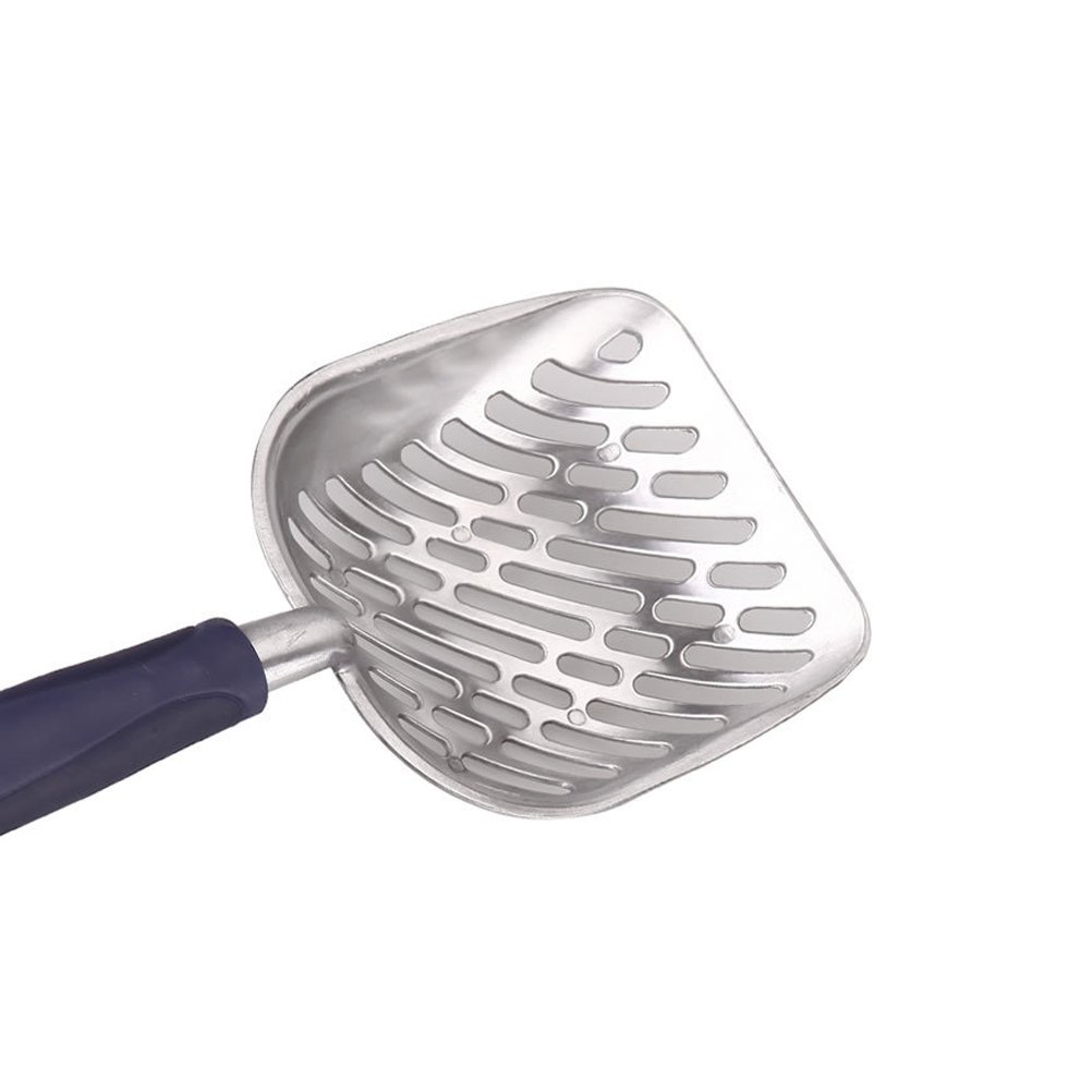 UEETEK Metal Cat Litter Scooper with Long Handle - Durable Pet Waste Shovel for Dogs & Cats - Blue | Ideal for Litter Box Cleaning & Pet Waste Management