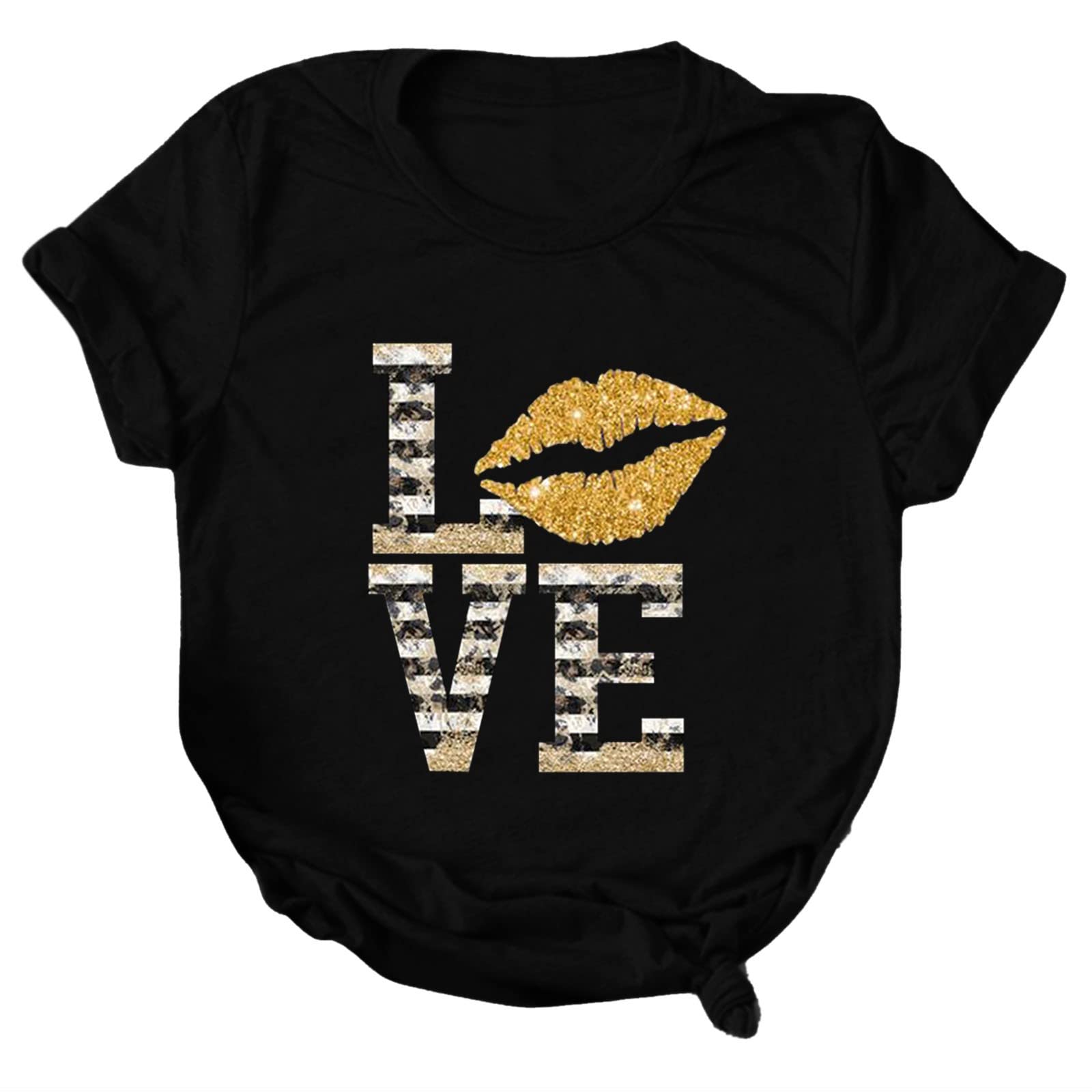 Comfortable Summer Couple T-Shirts - Short Sleeve Casual Printed Tops for Men & Women | Breathable Non-Iron Dress Shirts for Date Night, Beach Outings & Everyday Wear