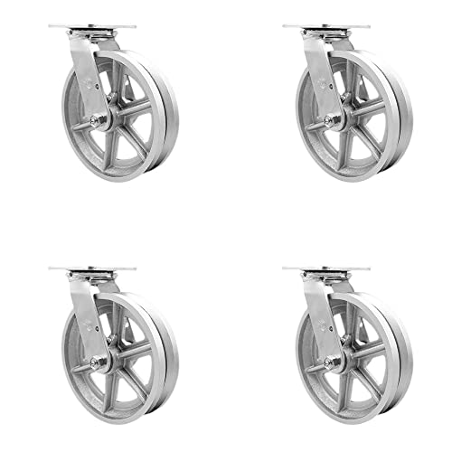 4 Swivel - No Brake - Silver