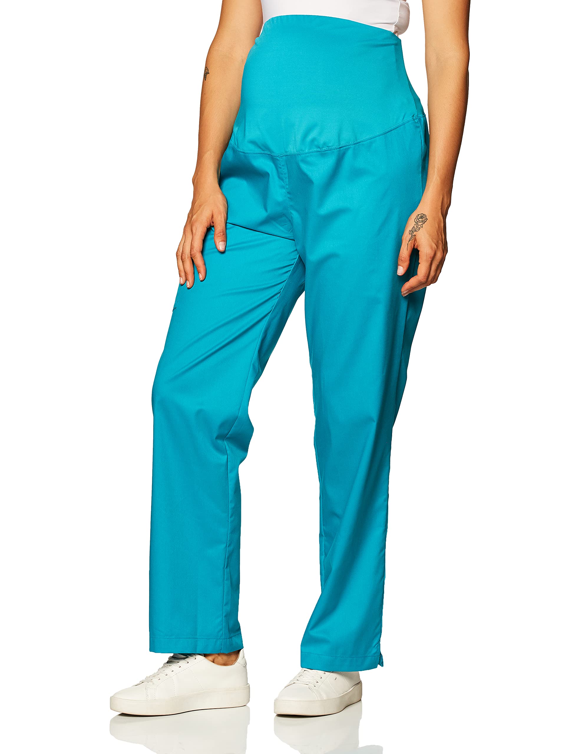 Women's Wonderwork Maternity Pants - Teal Blue, 2X-Large - Comfortable Stretch Pregnancy Pants for Work & Everyday Wear