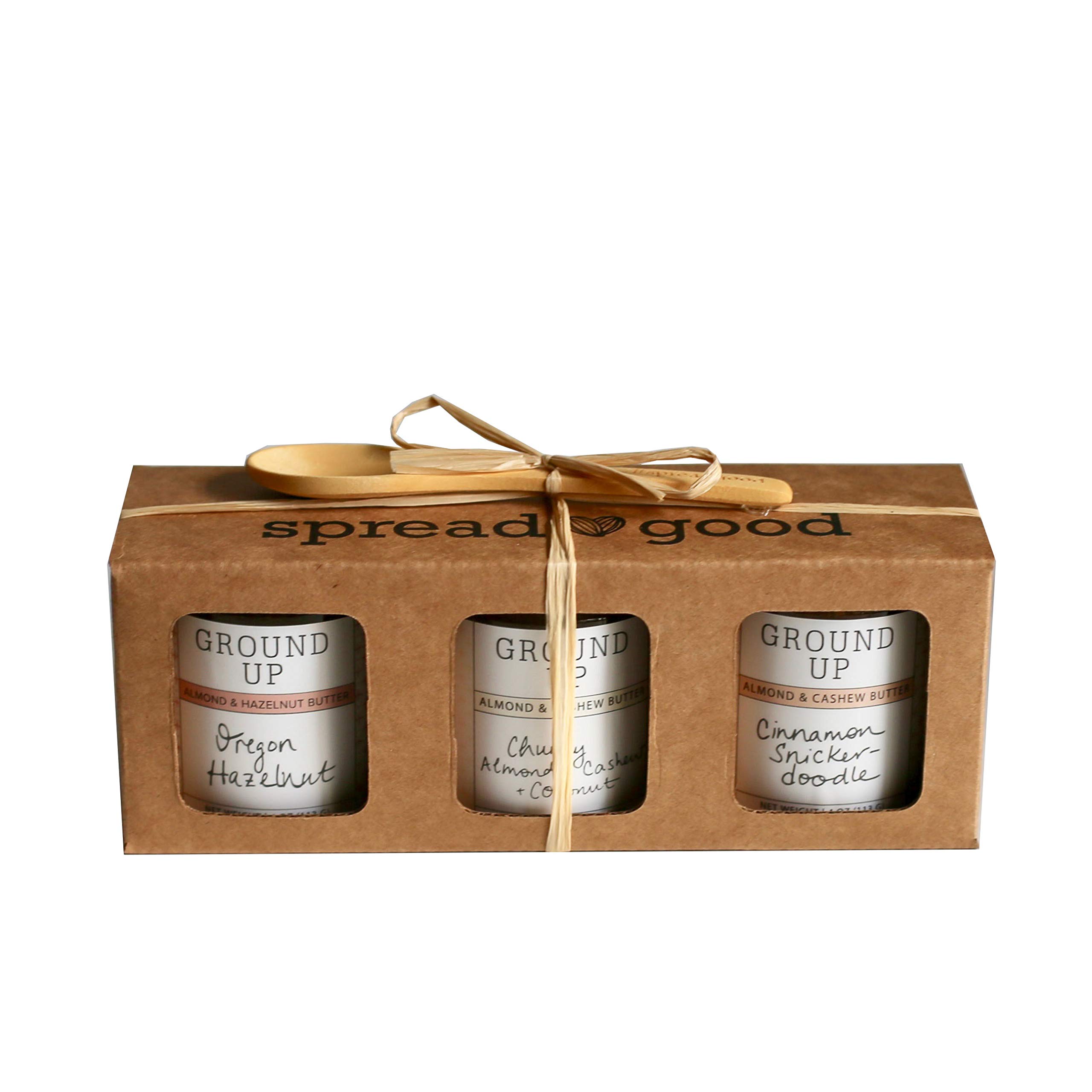 GROUND UP PDX Chunky Nut Butter - Almond & Cashew Butter Spread - Peanut-Free, Dairy-Free, Gluten-Free, Vegan Snack - Trio Tasting Flight - Perfect for Toast, Smoothie Bowls & Healthy Snacking