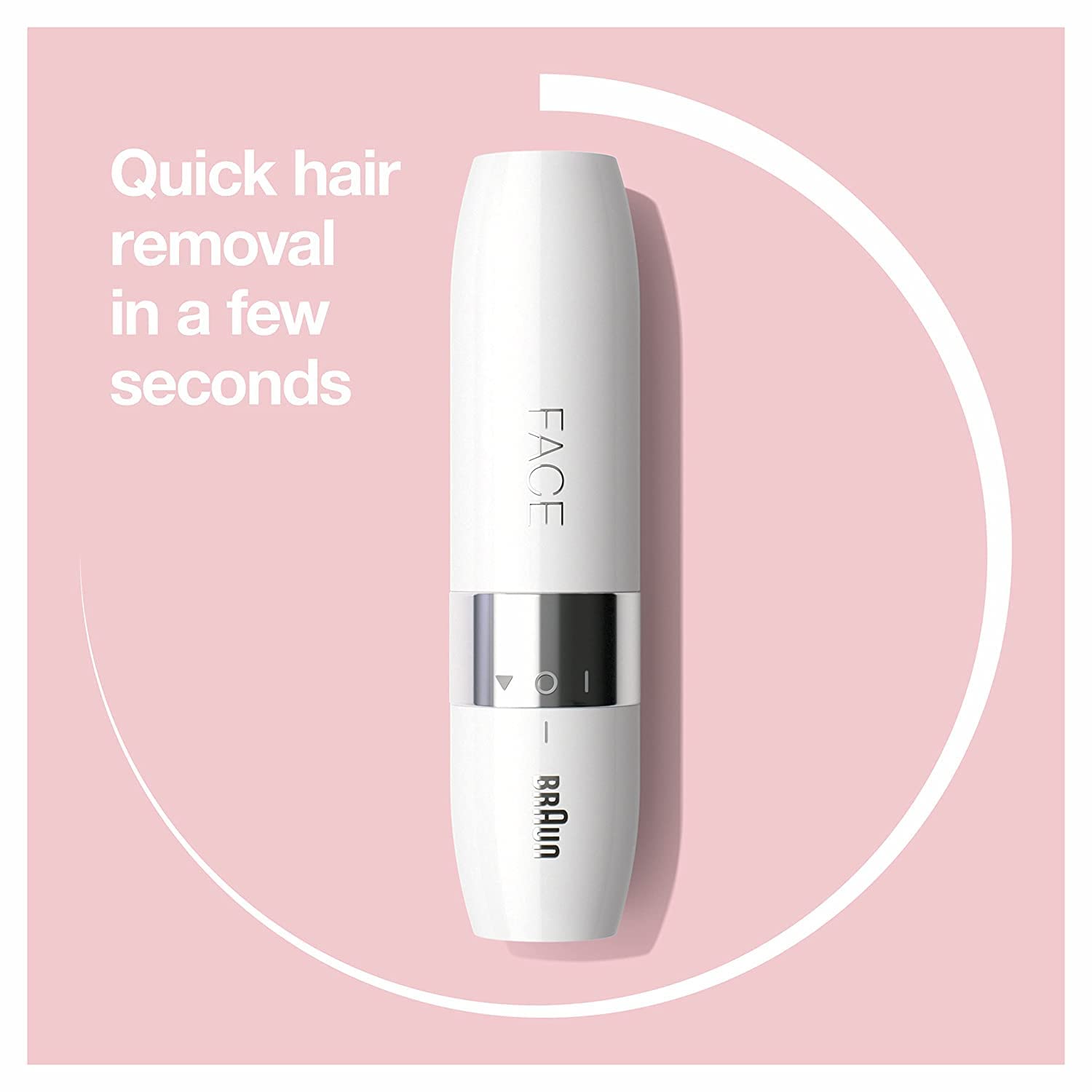 Braun Silk-épil 9 Epilator for Women - 40 Tweezers for Long-Lasting Smooth Skin, Includes Mini Facial Hair Remover - Portable Cordless Design (White, FS1000) - Perfect for Travel, Home Use & Sensitive Areas