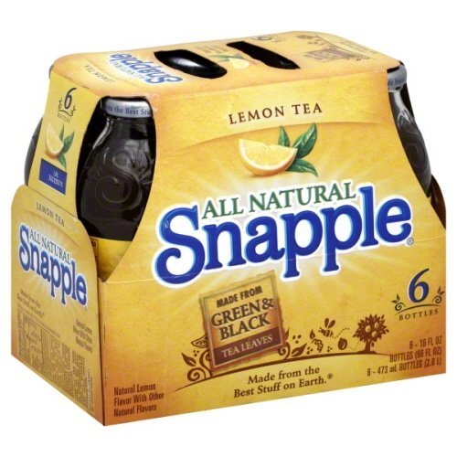 Snapple Natural Lemon Tea - 12 Pack of 16oz Bottles | Refreshing Iced Tea with Real Lemon Flavor | Perfect for Summer Picnics, Office Breaks & Healthy Hydration