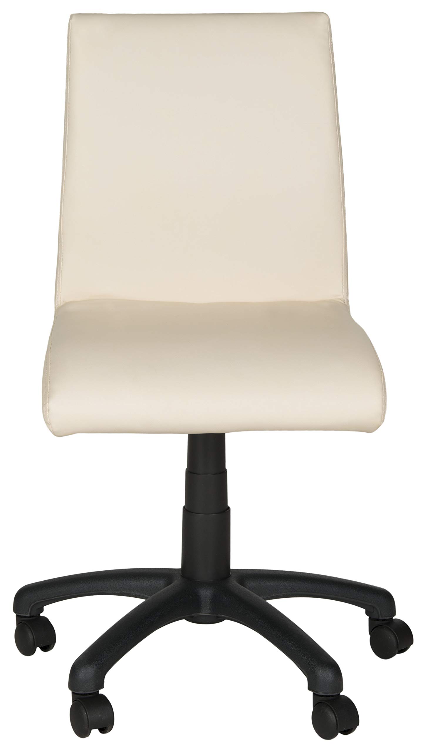 SAFAVIEH Home Collection Hal Brown Leather Desk Chair - Ergonomic Office Chair for Home & Workspace, Comfortable Study Chair for Long Hours