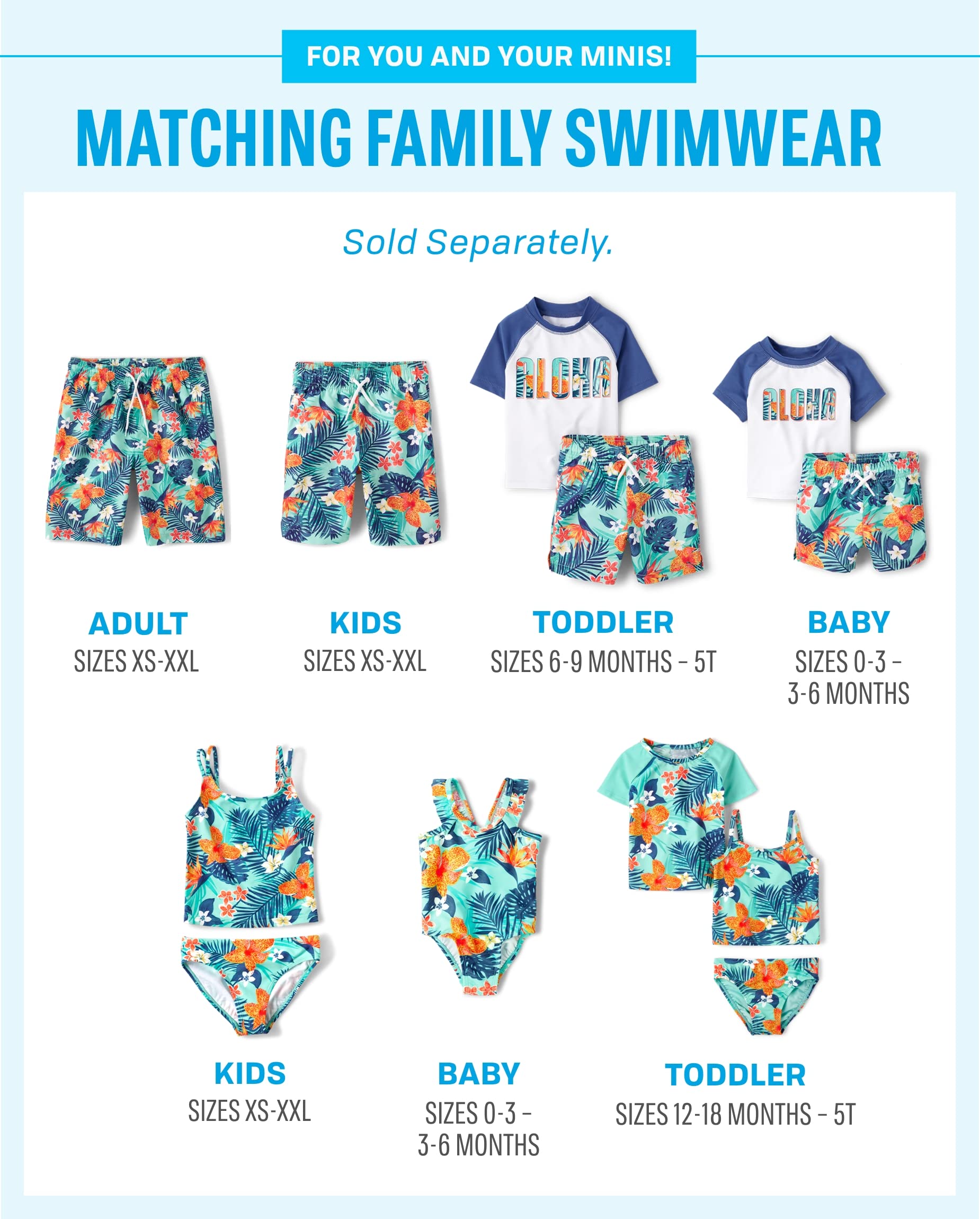 The Children's Place Girls' 2-Piece Tankini Swimsuit - Cute & Comfortable Swimwear for Toddlers & Kids - Perfect for Pool, Beach & Summer Water Activities