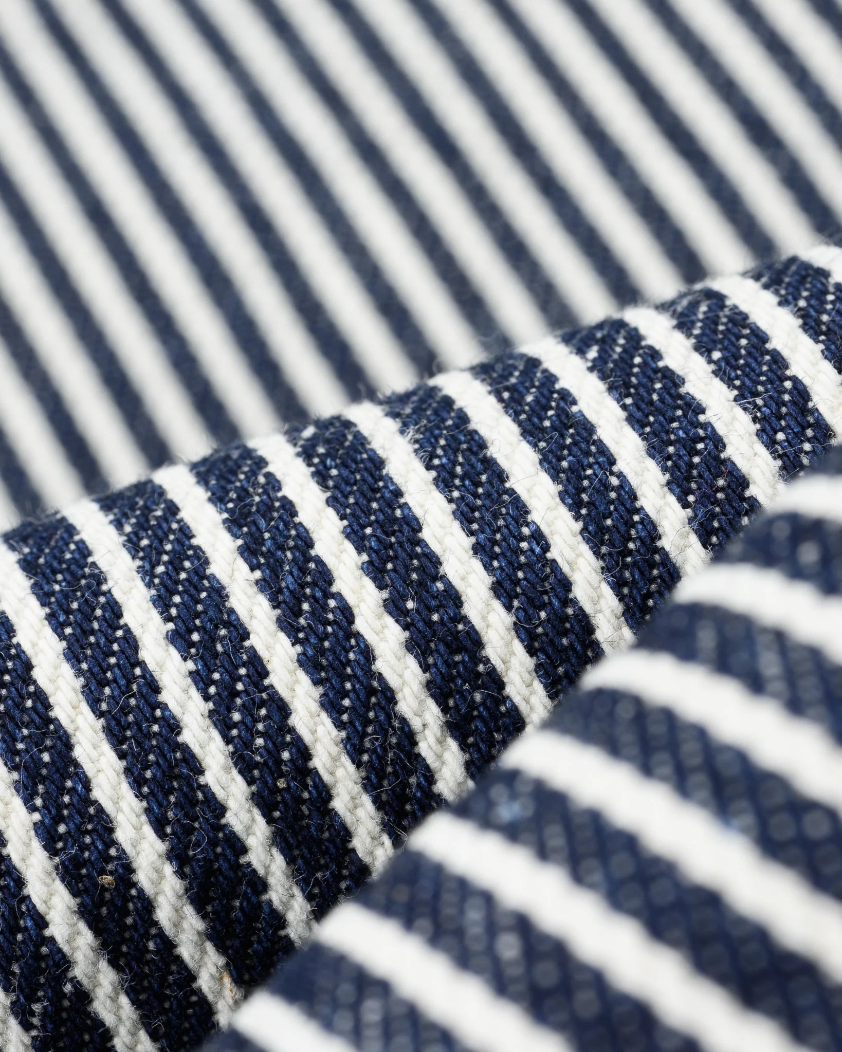 Iron Heart IHSH-07 Indigo 12oz Hickory Stripe Western Shirt - Durable Denim Workwear for Cowboy Style & Outdoor Adventures