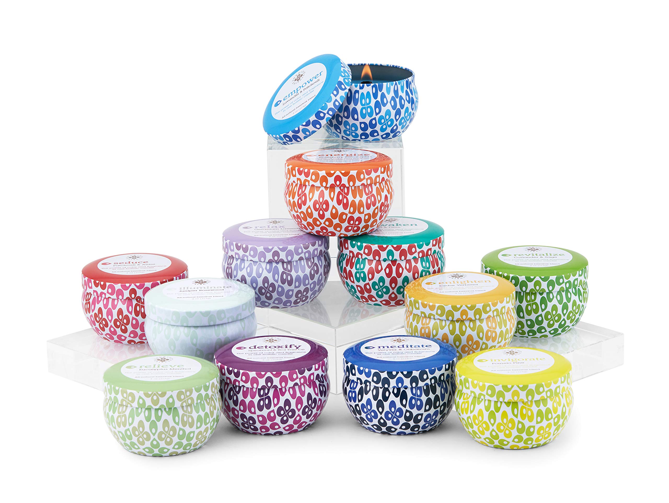 Root Candles 9946234 Seeking Balance Spa Traveler Candle - 4oz Basil & Lime Scented Candle for Relaxation, Meditation & Travel | Aromatherapy Gift for Home, Office & Spa