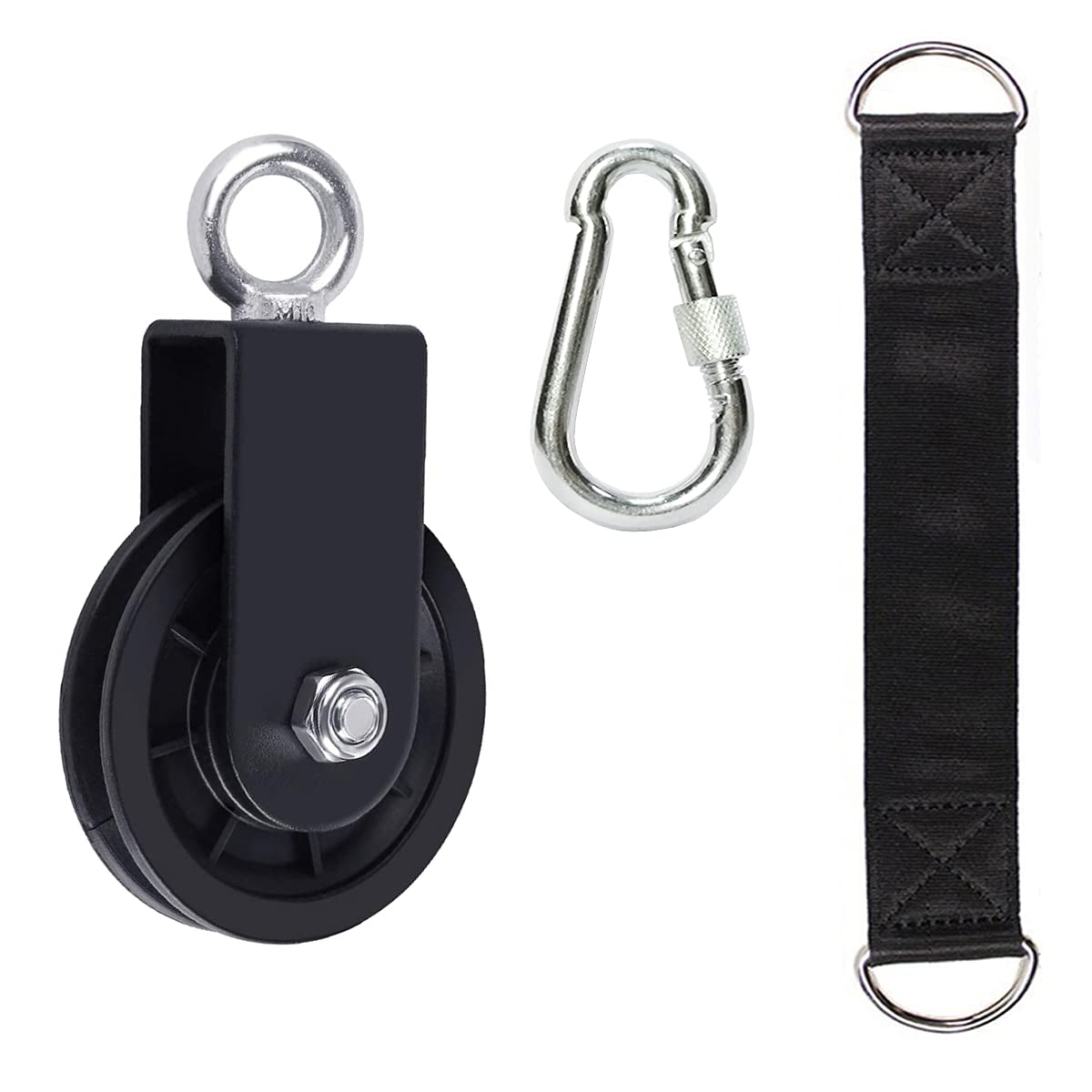 90mm Gym Pulley Wheel - 360 Degree Rotation LAT Pulley System Attachment for Lifting Blocks, Ladder Lift, DIY Home Projects & Clothesline - Perfect for Home Gym, Workshop & Outdoor Use