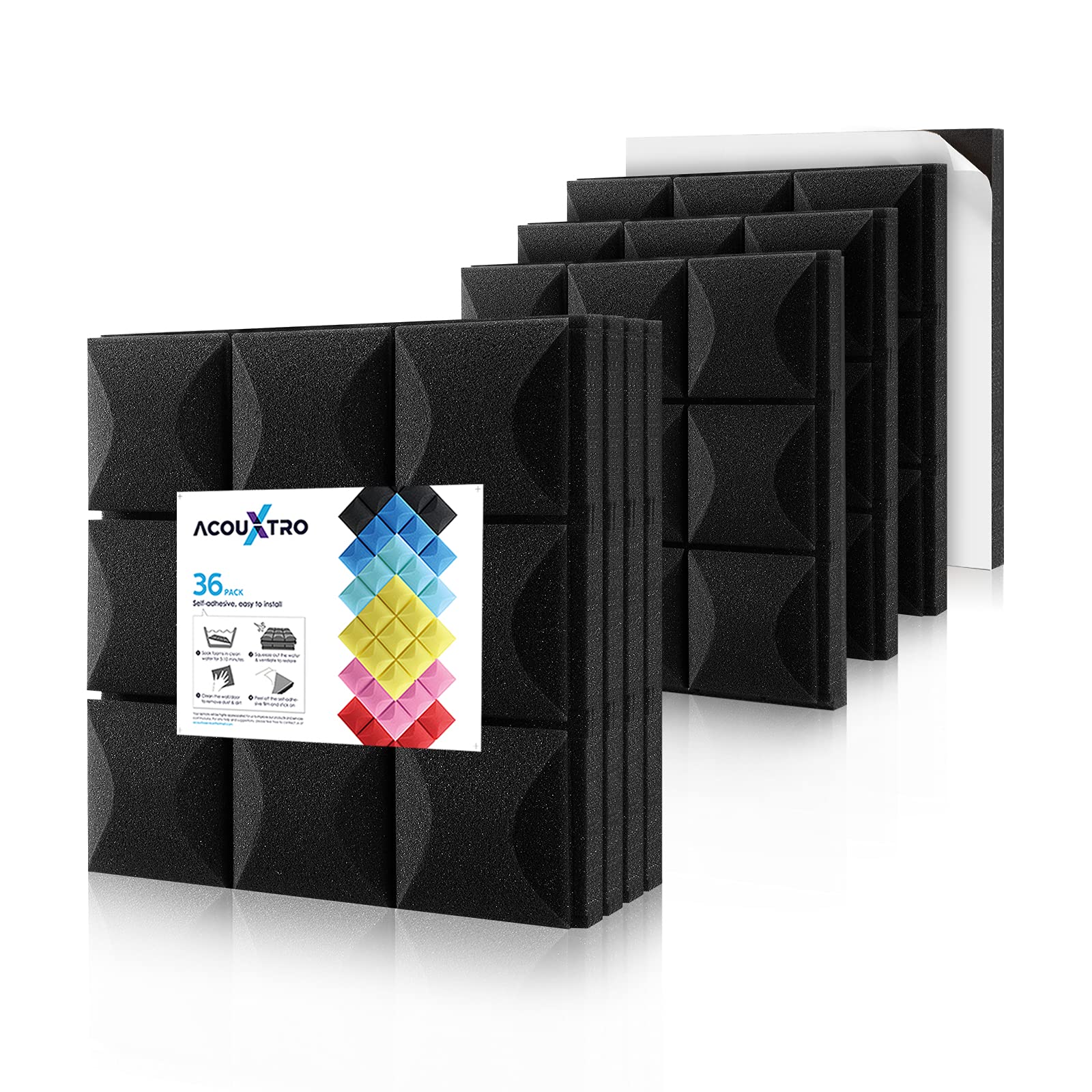 36 Pack Acoustic Foam Panels 12