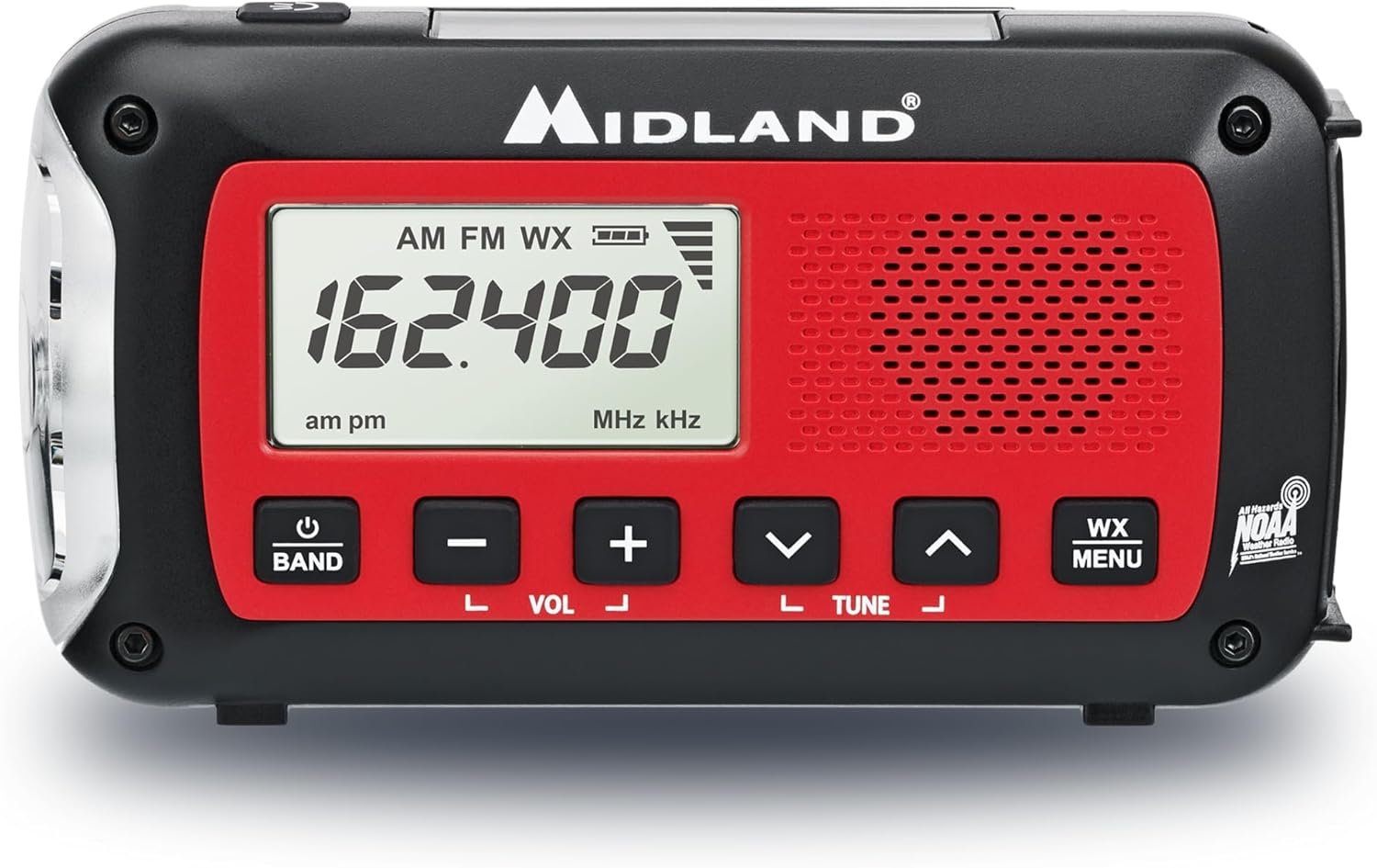 Midland ER40 Emergency Multi Power Radio & Phone Charger - Portable NOAA Weather Alert, AM/FM, USB Charging for Camping, Hiking, and Power Outages