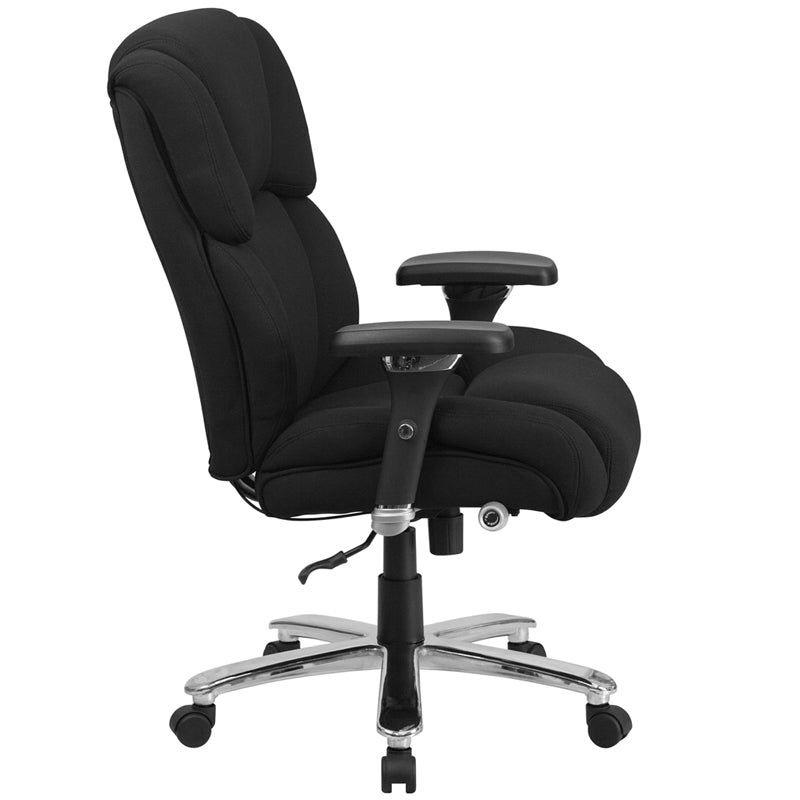 FLASH HERCULES Series 400 lb Capacity Big & Tall Executive Office Chair - Heavy Duty Ergonomic Chair with Adjustable Lumbar Support - Perfect for Long Work Hours, Gaming & Home Office Use