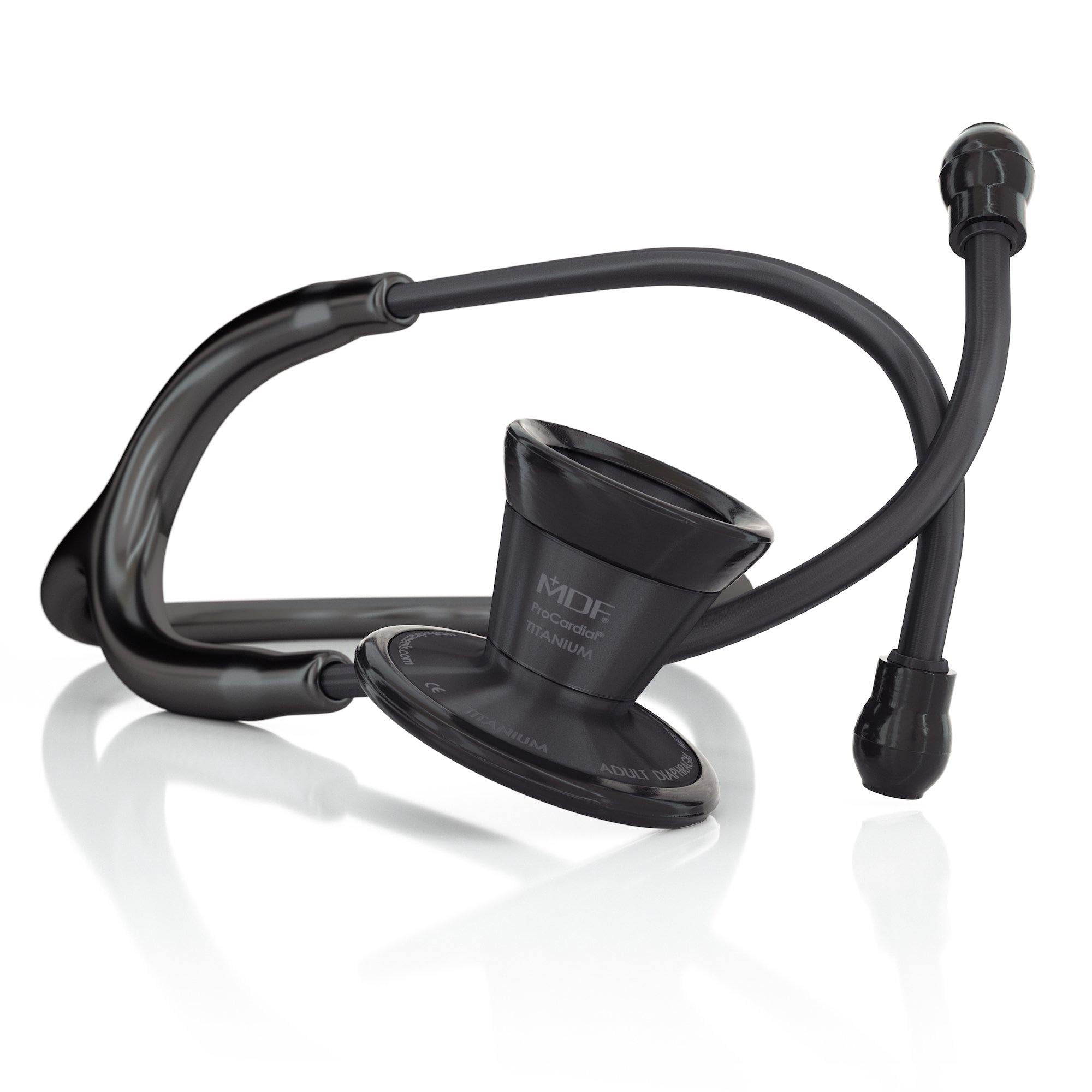 Premium MDF ProCardial Cardiology Stethoscope - Lightweight Titanium Dual Head Design for Adults - Black Tube & Chestpiece - MDF797TBO11 - Ideal for Medical Professionals, Nurses & Students in Hospitals & Clinics