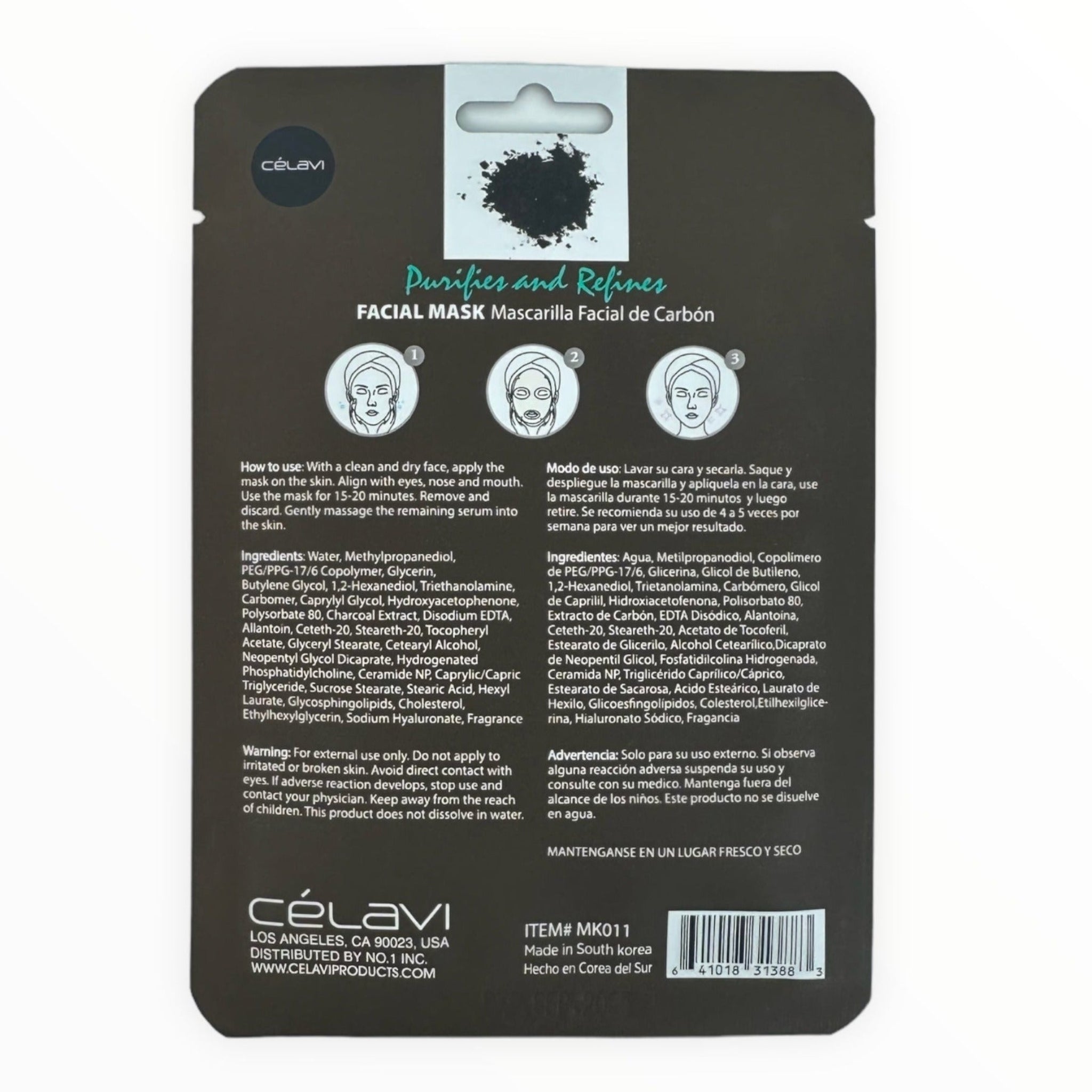 Purifying Charcoal Sheet Mask - 0.74oz/20g - Deep Cleansing & Detoxifying Facial Mask for Oily & Acne-Prone Skin - Perfect for Spa Night & Self-Care Routine
