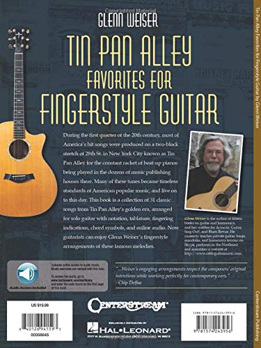Tin Pan Alley Fingerstyle Guitar Sheet Music - Classic Songs for Solo Guitar Performance & Practice