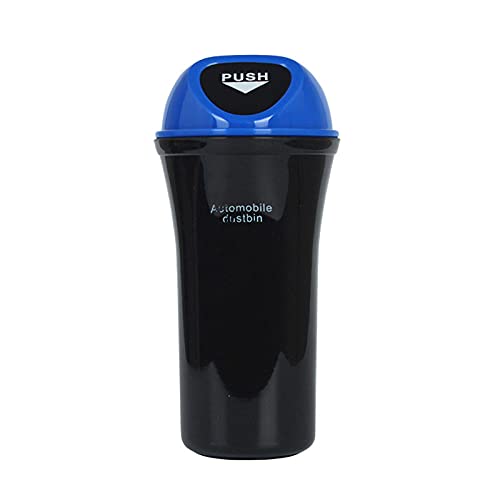 Car Trash Can Organizer - Auto Garbage Holder with Storage Bag, Door Seat Back Visor Trash Bin for Paper & Dust - Blue | Perfect for Road Trips, Commuting & Keeping Your Vehicle Clean
