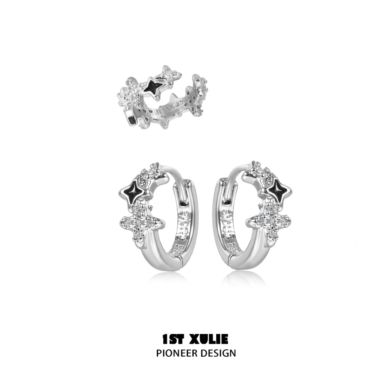 Star Trails S925 Sterling Silver Butterfly Ear Clips Earrings™ - Elegant Butterfly Stud Earrings for Women, Hypoallergenic Jewelry Gift for Her - Perfect for Parties, Weddings & Everyday Wear