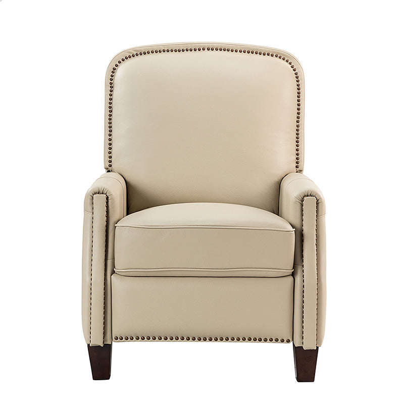 Claudia Genuine Leather Cigar Glider Recliner Chair - Premium Leather Rocking Recliner for Living Room, Nursery & Relaxation | Comfortable Gliding Motion for Nursing Mothers & Seniors
