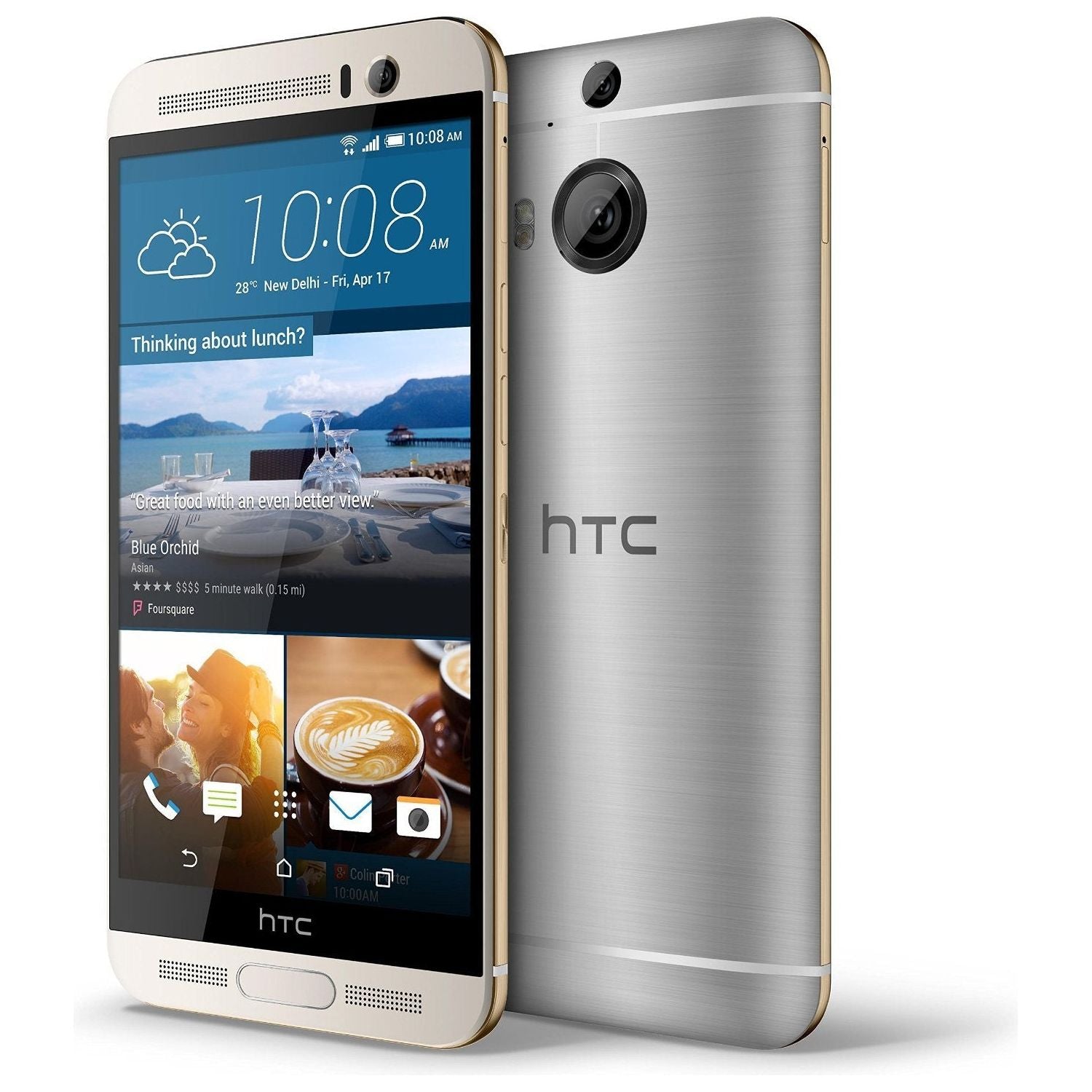 Unlocked HTC One M9 4G LTE Smartphone - 32GB Storage, Silver Gold (Verizon Compatible) | CDMA & GSM Dual SIM | Perfect for Travel, Business & Streaming