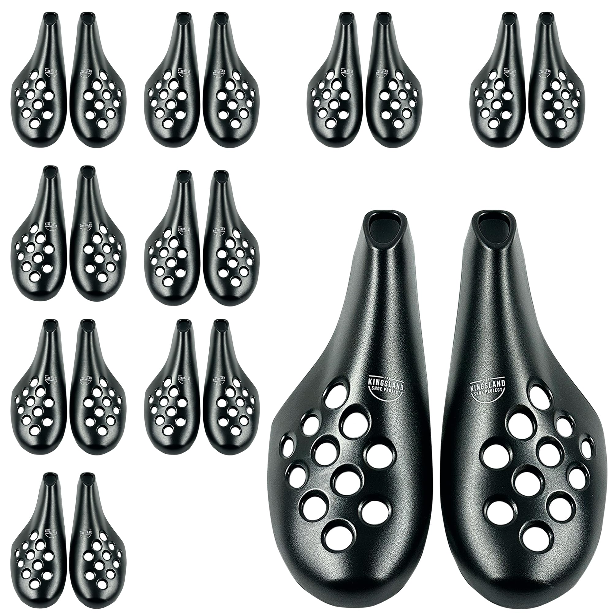 Premium Fresh Flow Shoe Trees for Sneakers & Dress Shoes - Odor Control & Moisture Absorption for Men's Footwear - Perfect for Travel, Storage & Shoe Maintenance (Black)
