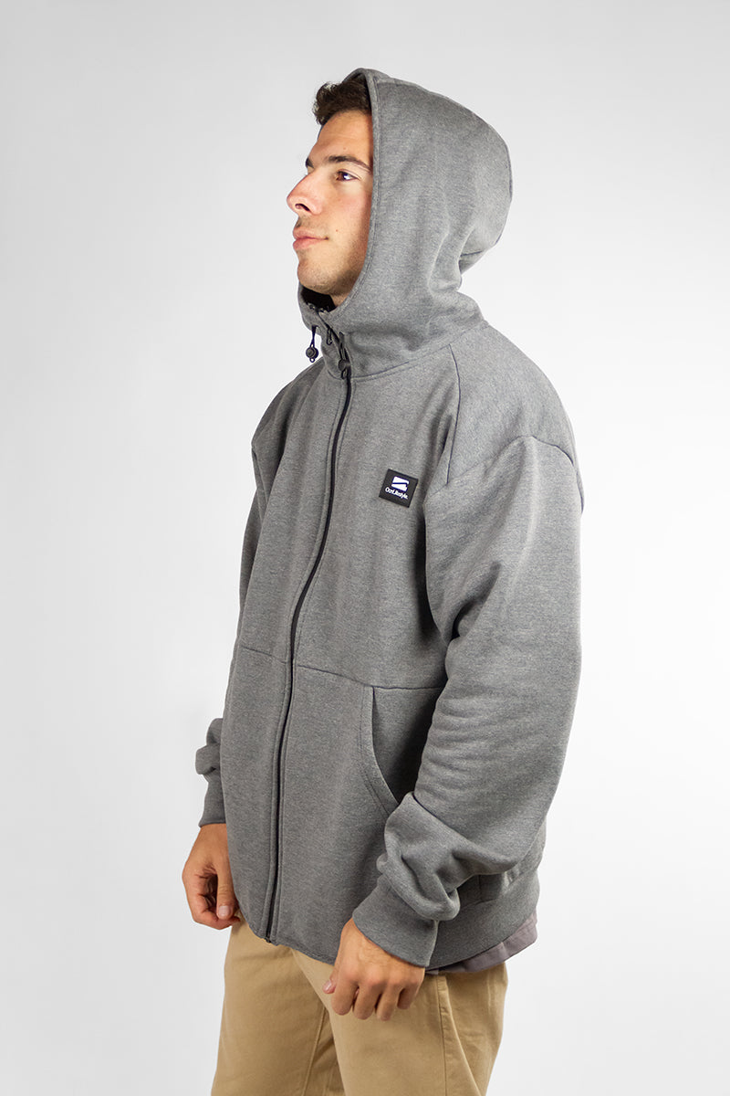Ocn H Zipper Melange Camper Jacket - 50% Cotton Blend - Stylish & Comfortable Outerwear for Hiking, Camping & Outdoor Adventures