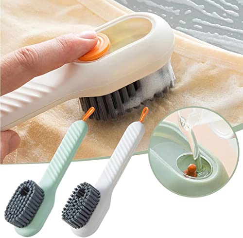 AYZIN Liquid Shoe Cleaning Brush with Built-in Soap Dispenser - Soft Bristle Scrub Brush for Shoes, Clothes & Household Cleaning - Perfect for Bathroom, Kitchen, Laundry & Outdoor Gear Maintenance