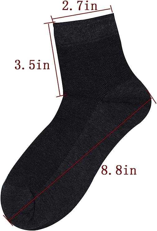 October Elf Men's Crew Socks - Thin Ankle Cotton Dress Socks for Business & Casual Wear - Breathable Athletic Socks for Office, Gym & Daily Comfort