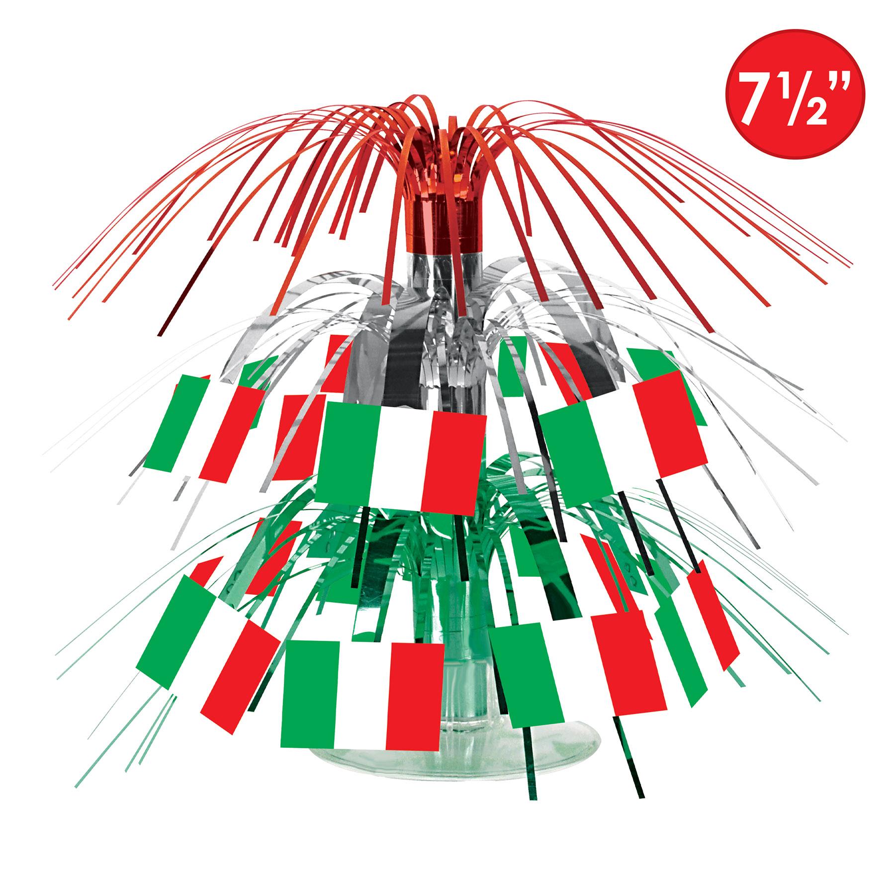 12 Pack Beistle Italian Flag Mini Party Cascade Centerpieces - Perfect for Italian Themed Parties, Weddings, and Festive Decorations