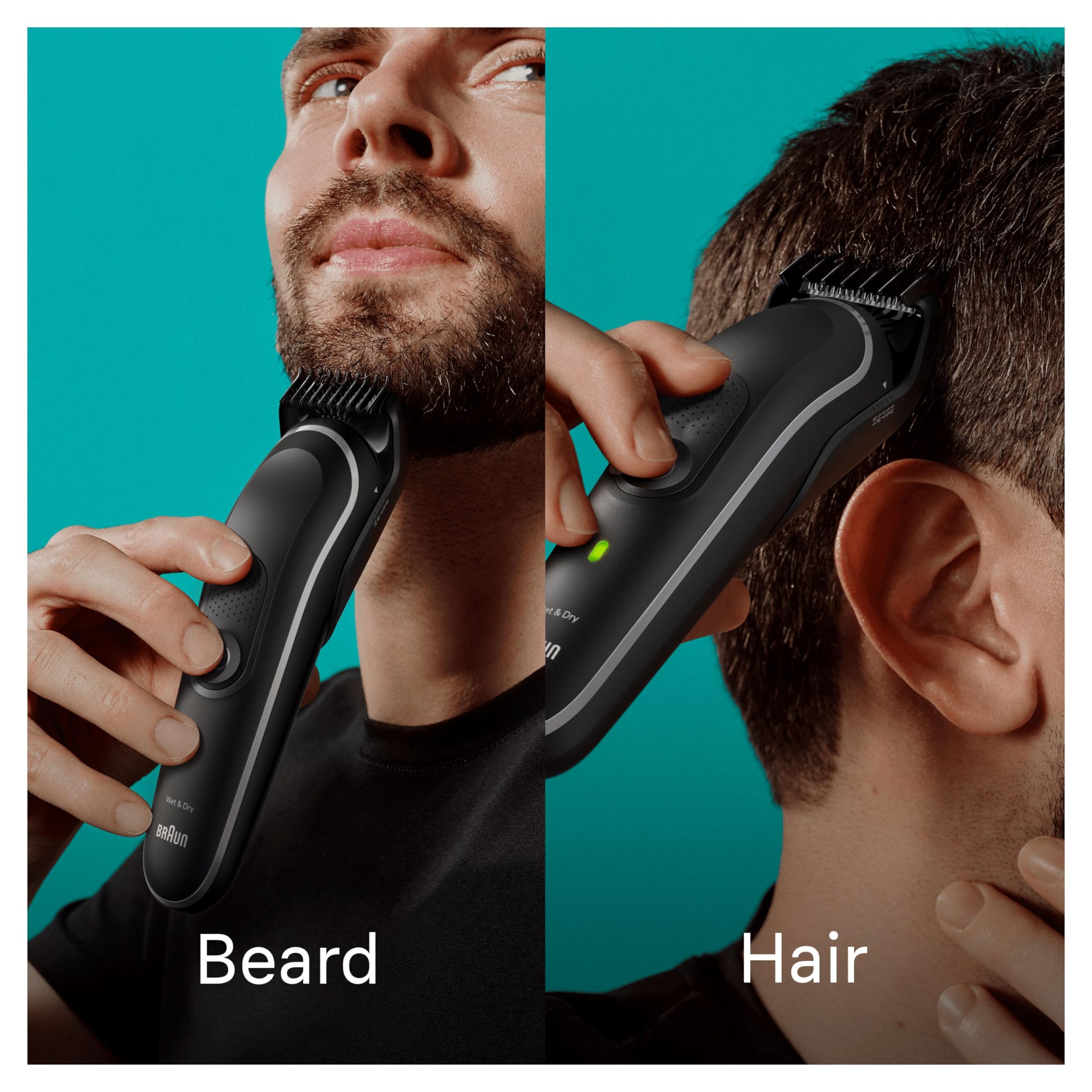 Braun MGK5410 All-in-One Beard Trimmer & Body Groomer Kit - Rechargeable Men's Hair Clipper with 100 Min Wireless Runtime - Perfect for Travel, Home & Gym Grooming