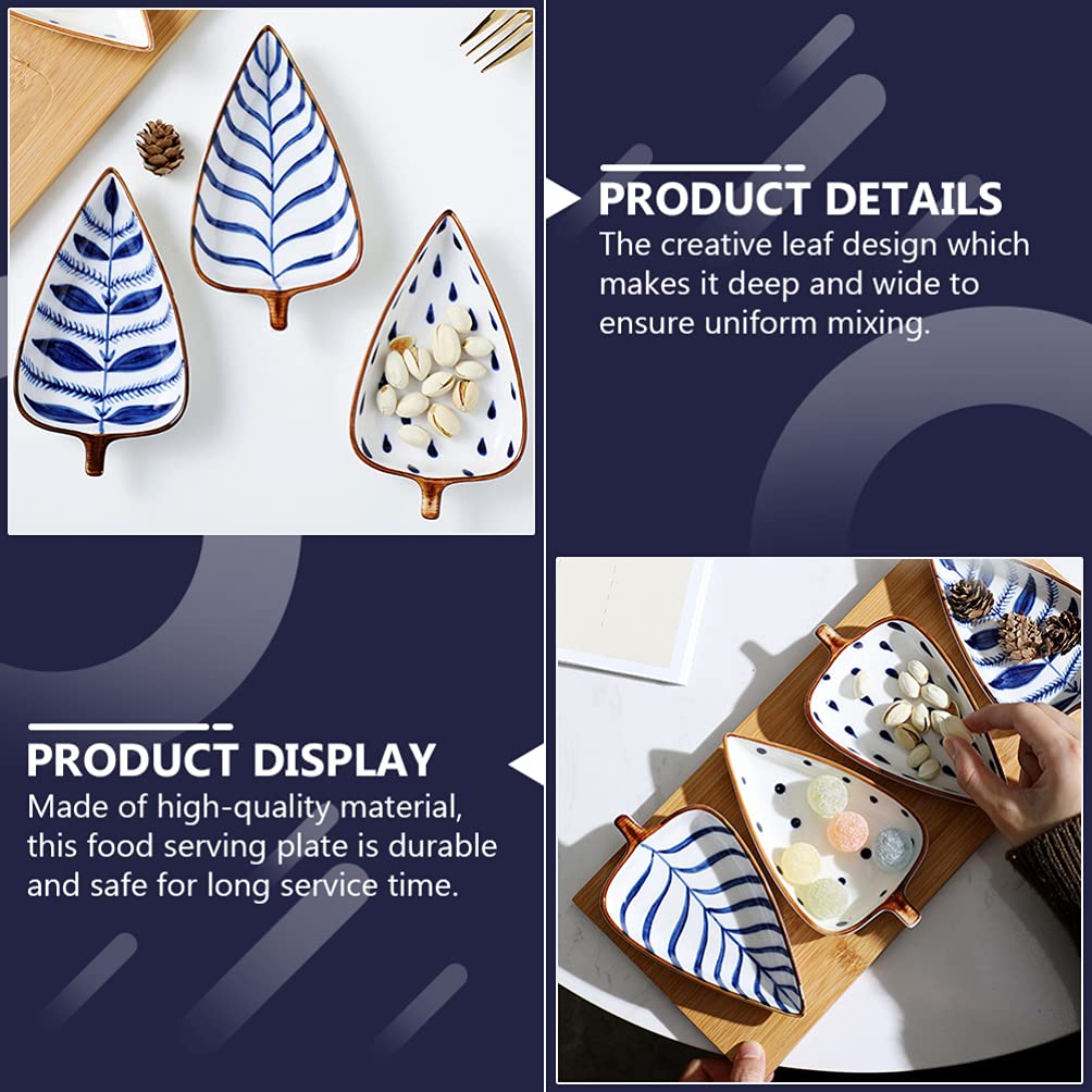 Hemoton Ceramic Sauce Dish - 6-Piece Set for Seasoning, Desserts, Appetizers | Mini Serving Plates for Kitchen, Dining Table & Party Snacks | Durable Household Tableware for Dipping Sauces, Small Bites & Food Presentation