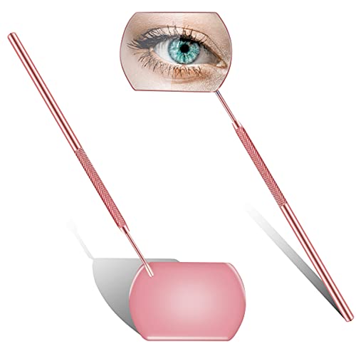 2 Pack Stainless Steel Square Eyelash Extension Mirror - Large Detachable Lash Mirror for Professional Extensions & Makeup - Perfect for Salon, Spa & Home Beauty Use