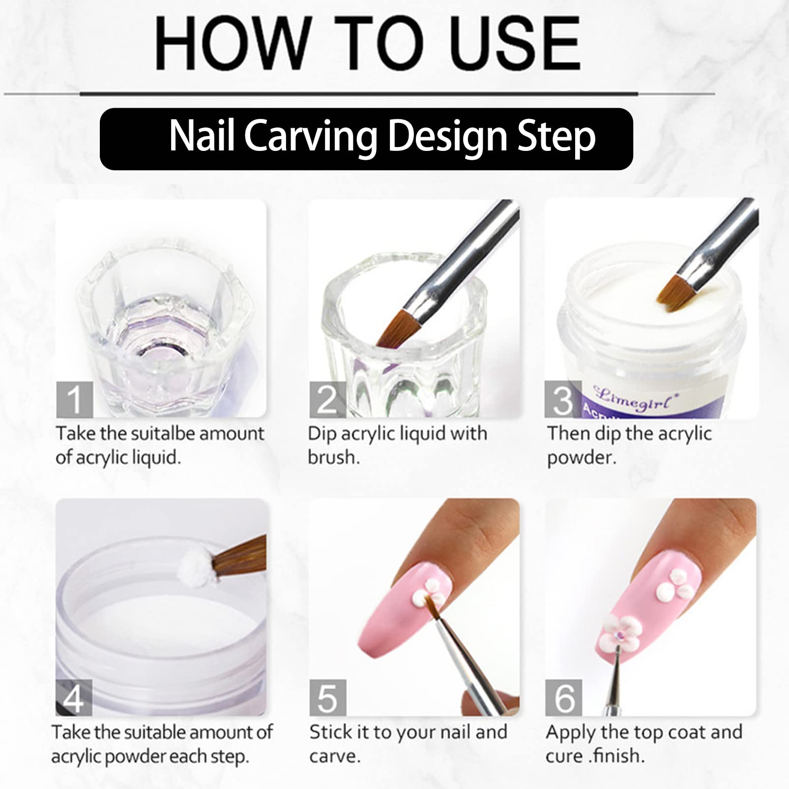 Nude Acrylic Nail Powder & Monomer Set (2oz/56g) - Professional Polymer for Acrylic Nail Extensions, Carving & Nail Art | Salon Quality DIY Manicure Kit for Home & Professional Use