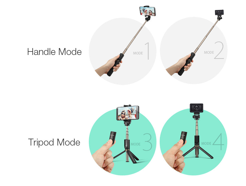 GoPro Mobile Selfie Stick & Tripod - Extendable Aluminum Alloy Camera Mount for Smartphones & Action Cameras - Perfect for Vlogging, Travel, and Outdoor Adventures