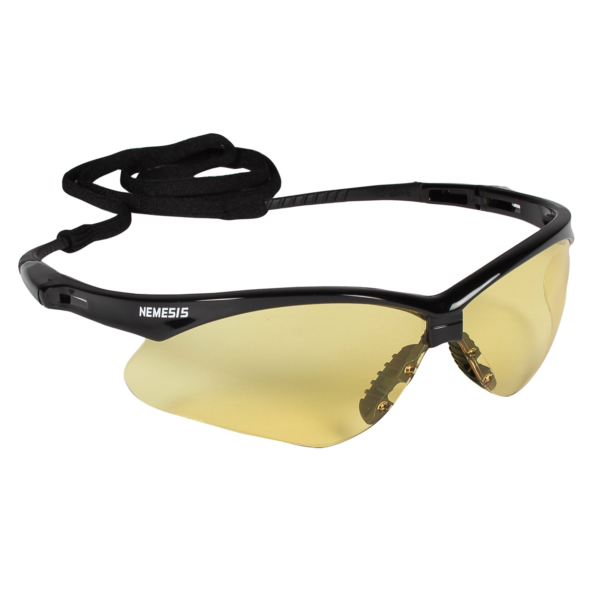 KleenGuard V30 Nemesis Safety Glasses (22476) - Anti-Fog Amber Lens, Black Frame, 12 Pairs/Case - Ideal for Construction, Lab Work & Industrial Safety Protection