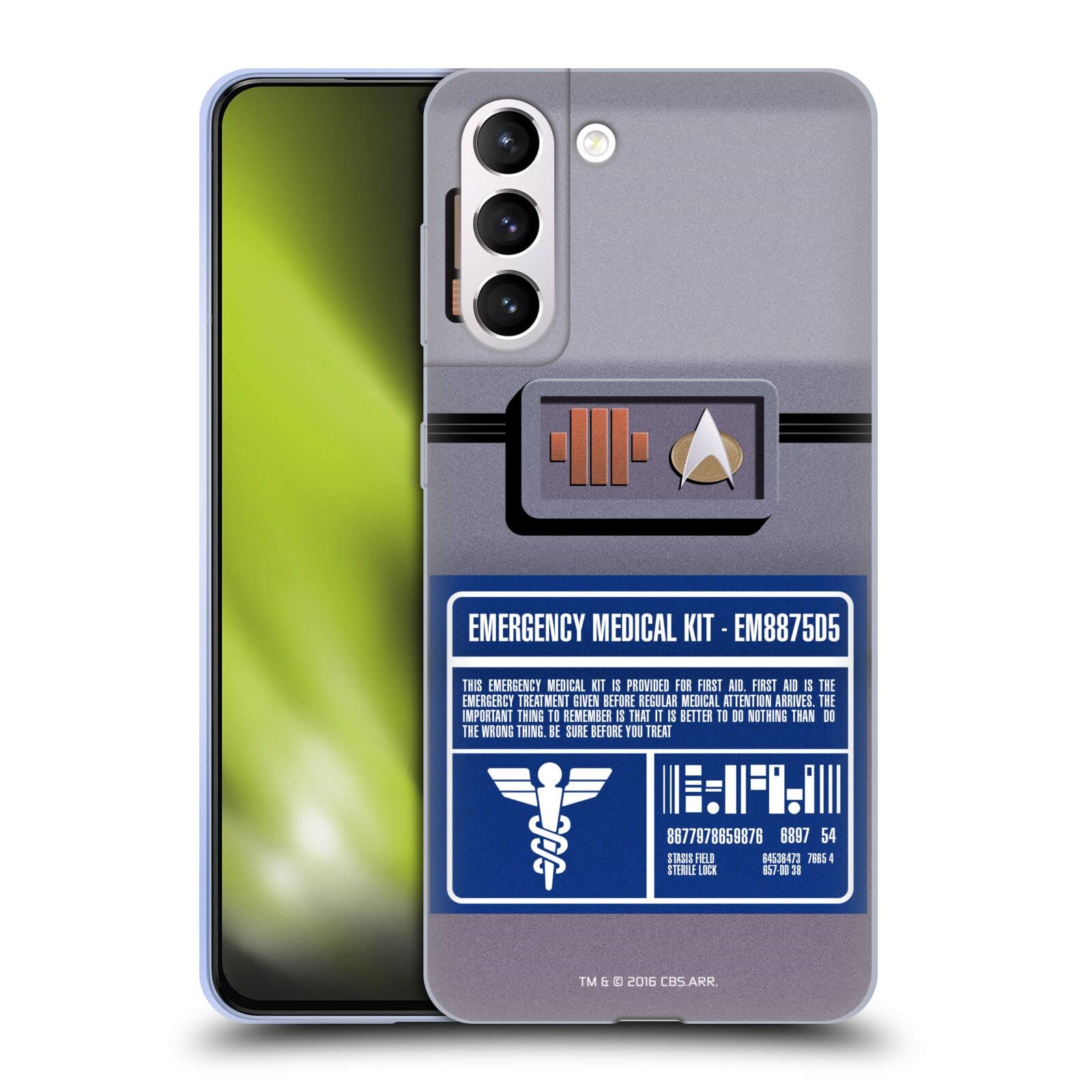 Officially Licensed Star Trek Medical Kit TNG Soft Gel Case for Samsung Galaxy S21+ 5G - Durable Phone Cover with Sci-Fi Design | Perfect for Trekkies, Cosplay & Everyday Protection