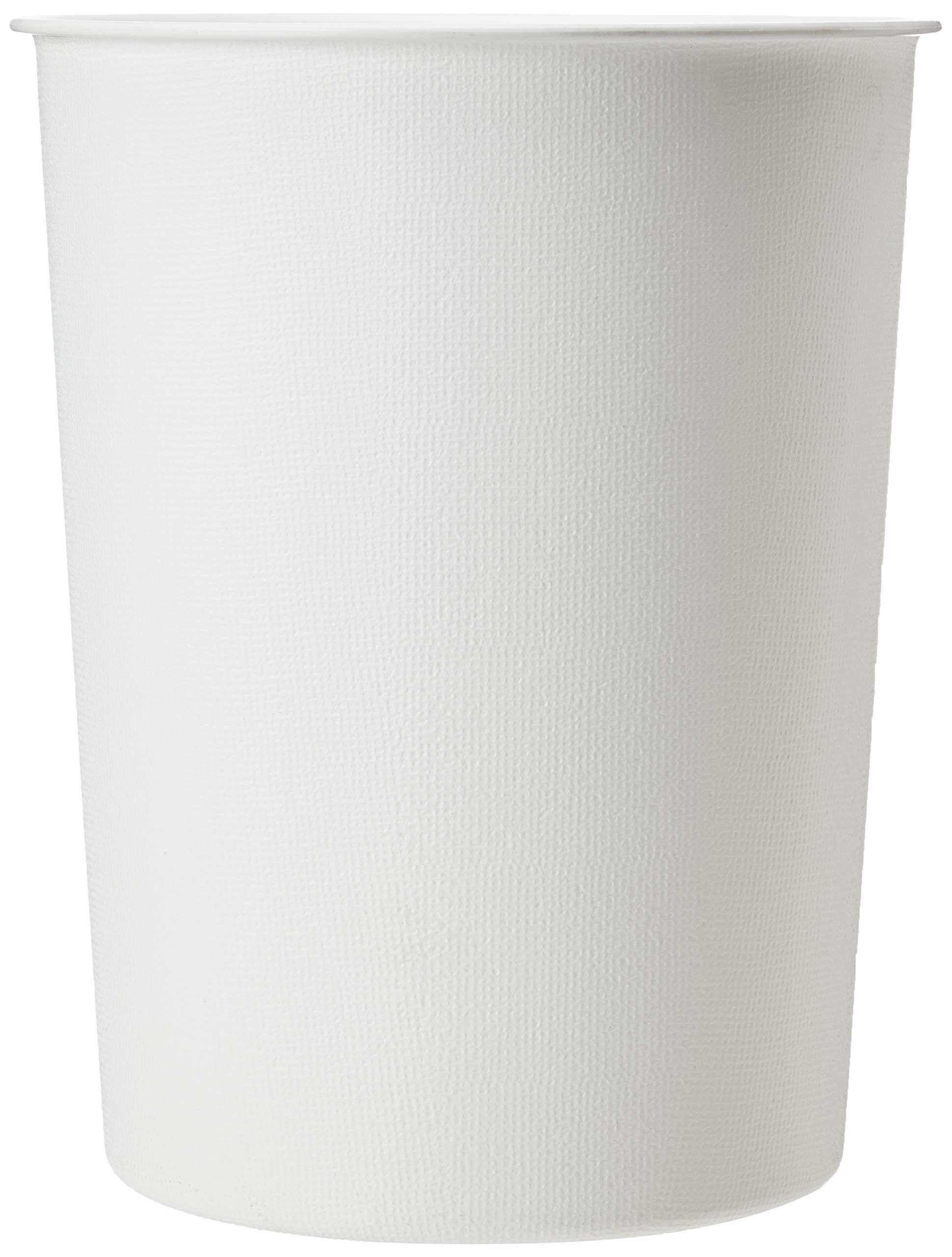 JVL Premium Vibrant White Lightweight Plastic Waste Paper Basket Bin - Perfect for Home, Office, and Classroom Organization