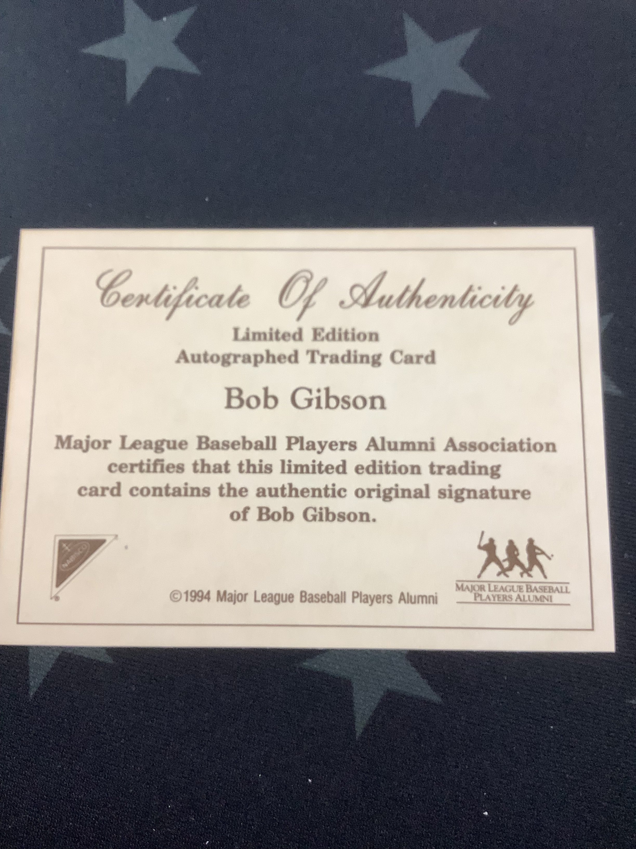 1994 Bob Gibson All-Star Game Autographed Baseball with COA - Perfect for Collectors, Sports Memorabilia Display, and Gift for Baseball Fans