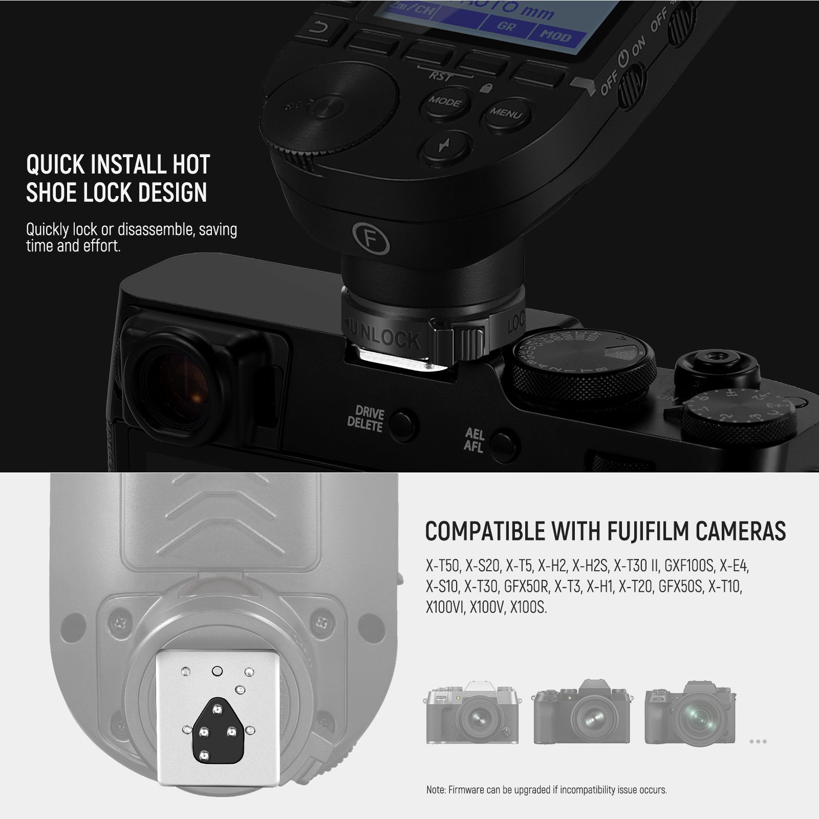 NEEWER QPRO TTL Wireless Flash Trigger for Canon Nikon Sony DSLR Cameras - Perfect for Studio Photography, Portrait & Outdoor Shooting