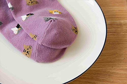 Leotruny Women's Cute Cat Socks - Funny Animal Novelty Crew Socks for Women & Girls with Gift Box | Perfect for Casual Wear, Gifts & Cosplay