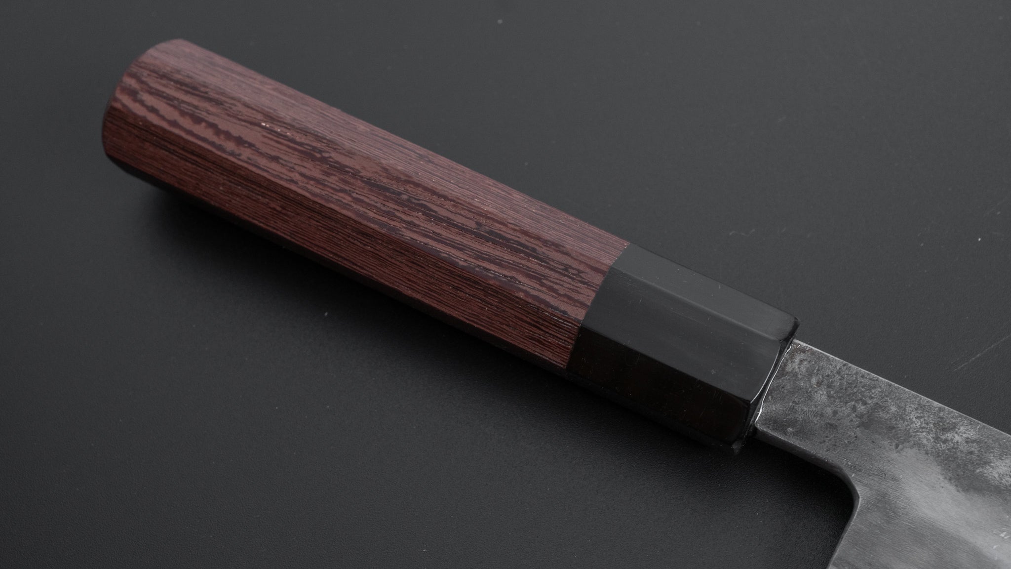 Premium Jiro Tsuchime Wa Santoku Knife 165mm - Japanese High Carbon Steel Blade with Taihei Tagayasan Wood Handle (#233) - Perfect for Sushi, Vegetables & Meat Cutting in Professional Kitchens & Home Cooking