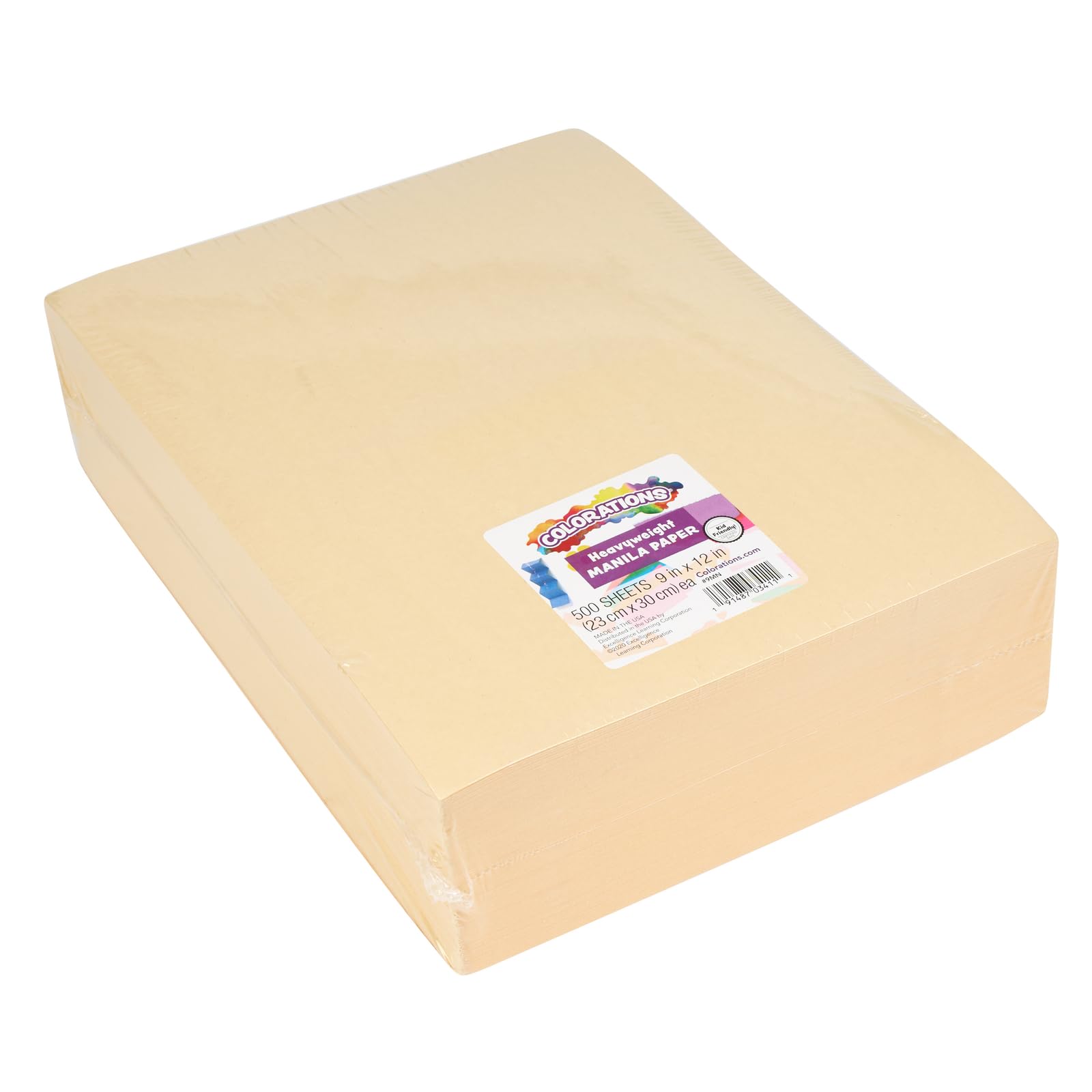 Premium Manila Paper 9x12 Inches, 50lb Heavyweight - 500 Sheets Bulk Pack for School Art Projects, Kids Drawing & Coloring, Craft Supplies - Ideal for Classroom, Homeschooling & DIY Crafting