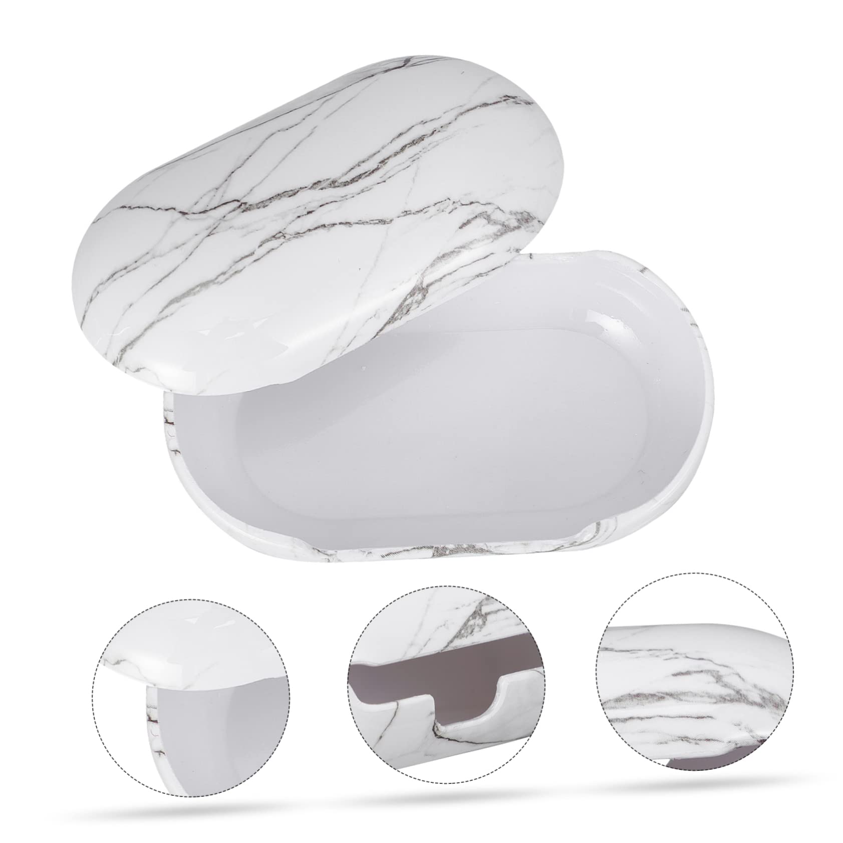 Gadpiparty Protective Headphone Case - Elegant Marble Design Storage Box for Headset & Earphones | Travel, Home & Office Use